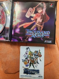 Thousand Arms (Sony PS1 1999) Complete CIB W/Reg Card Stickers Hologram￼