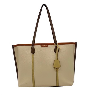 Tory Burch Tan Leather Perry Triple-Compartment Tote