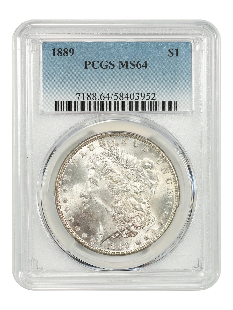 1889年 モルガンダラー MS 64 25+ MS 64 Graded 1889 Year Morgan US Dollars (1878-1921) for sale