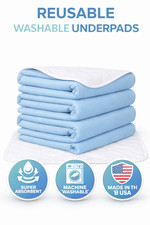 4 NEW BED PADS REUSABLE UNDERPADS 34x36 HOSPITAL GRADE INCONTINENCE WASHABLE