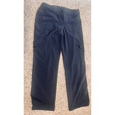 Chicos Zenergy Black Cargo Pants Womens Size 0 Short Straight Leg Athleisure