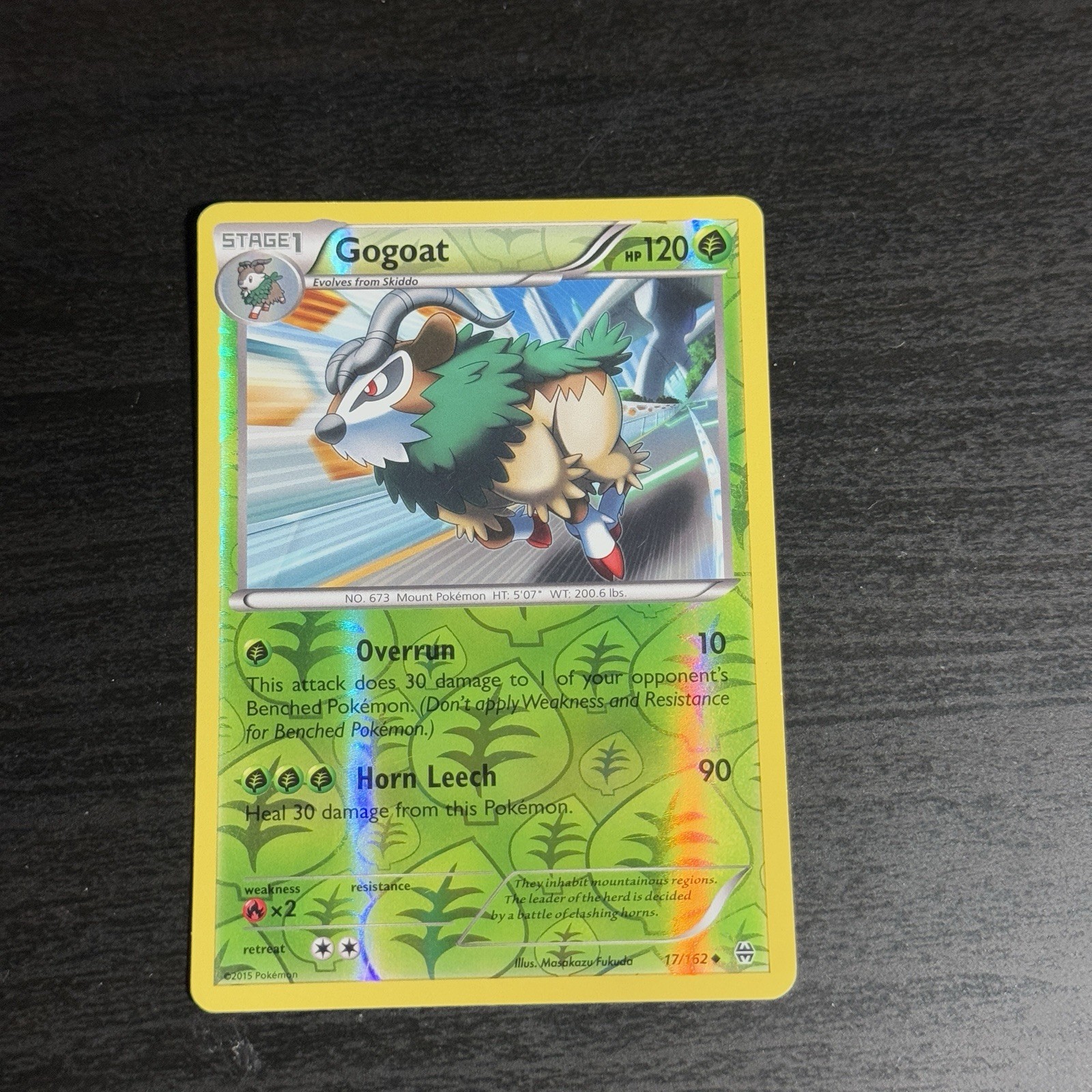GOGOAT 17/162 Uncommon BREAKthrough Pokemon TCG Reverse Holo LP