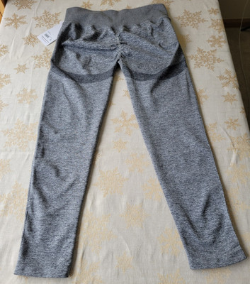 Bootyful by 90 Degree Women's Grey Ankle Seamless Activewear size Large 