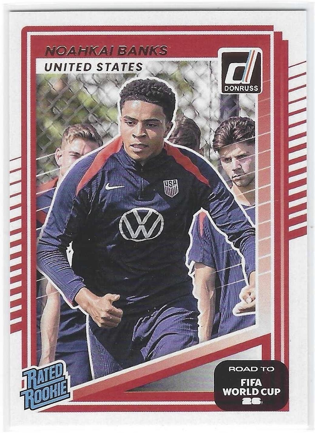 Noahkai Banks 2025-26 Donruss Road to FIFA World Cup #246 USA Rookie