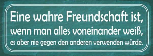 Holzschild 10X27 Cm Wahre Freundschaft Ist Wenn Man Spruch Zitat Deko Geschenk H-image