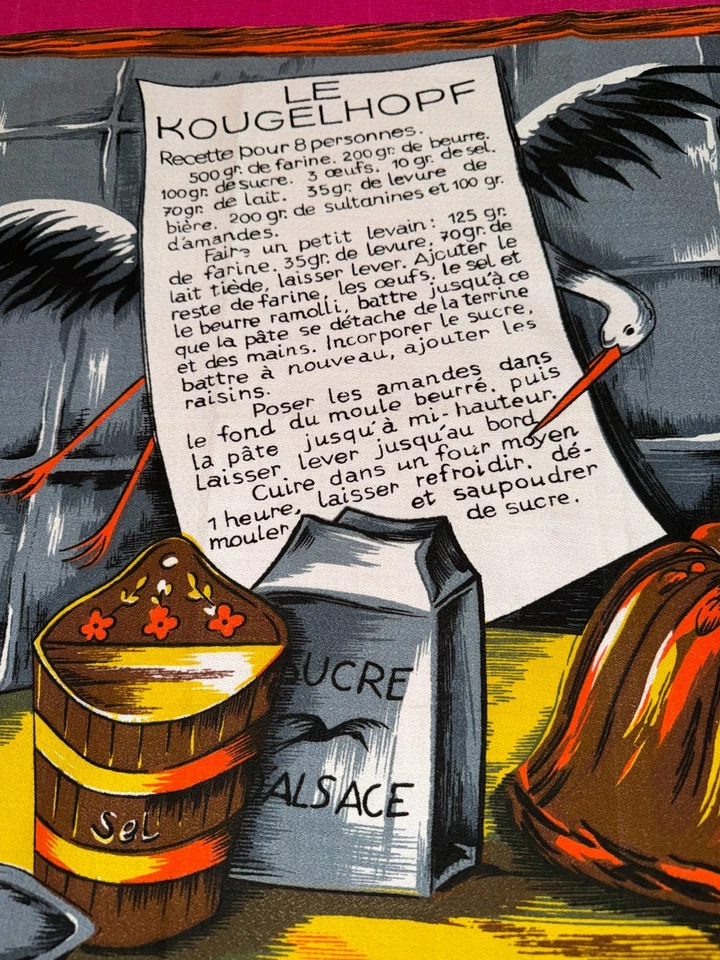 Torchon ancien 1970 Cotal recette Le Kougelhopt du Patissier Jean Colmar - Photo 2/4