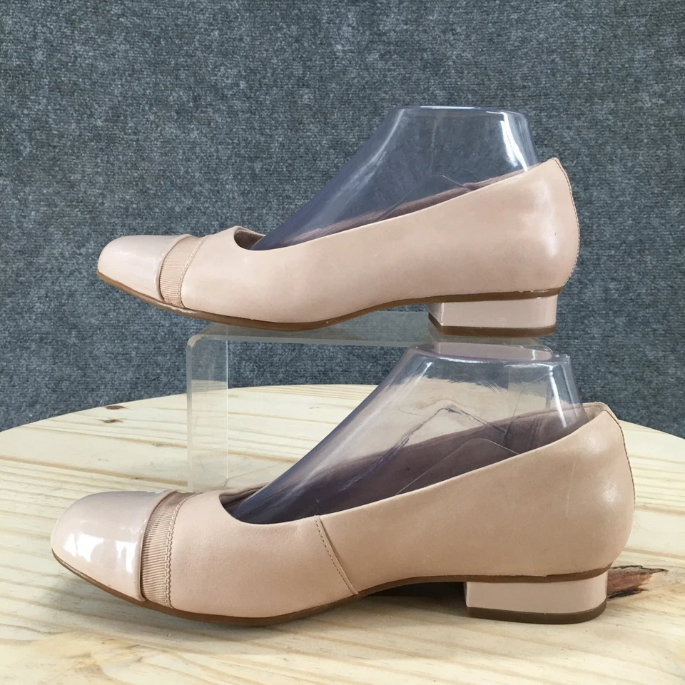 Clarks Collection Zapatos Mujer 8W Ballet Pisos Cómodos Rosa Charol Foto 2 de 4
