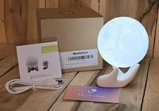 Mydethum 3D Moon Lamp 3.5 Inch LED Night Light Touch Control Home Decor Gift