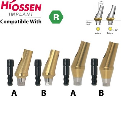 Dental 17° Angled Anatomic Abutment Regular Fits Hiossen Osstem Ø5.0mm Platform