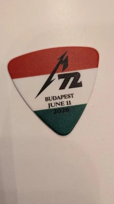 2026 METALLICA Guitar Pick Budapest 11 June 2026 M72 World Tour - Imagen 1 de 2