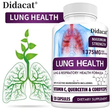 Lung Cleanse Detox Capsules Supports Lung And Respiratory Health 30-120 Pills