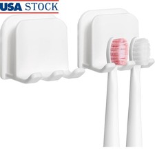 Wall Mount Toothbrush Holder Set Waterproof Self-Adhesive Space Saver Bathroom