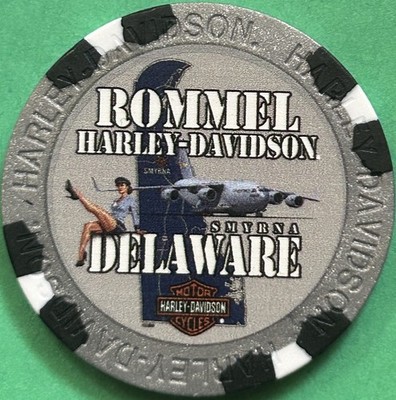 Harley Davidson Wide Print Poker Chip from Rommel HD in Smyrna, Delaware PIN UP