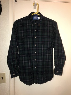 Sir Pendleton Virgin Wool Flannel Shirt Mens Large Macleod Tartan Plaid Light