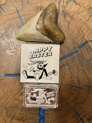 Happy Easter Limited Edition Pit Bullion oz. .999 Silver Bar with Capsule & COA