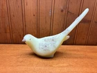 Fenton "Bird of Happiness" Custard Uranium Glass Signed Nancy Gribble