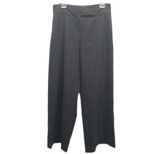 Elie Tahari Black Wool Wide Leg Pants sz 6 Minimalist Office Trousers Career