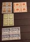CEYLON -QUEEN ELIZABETH-INDEPENDENCE COMMEMORATION SETS IN BLOCKS OF FOUR MNH