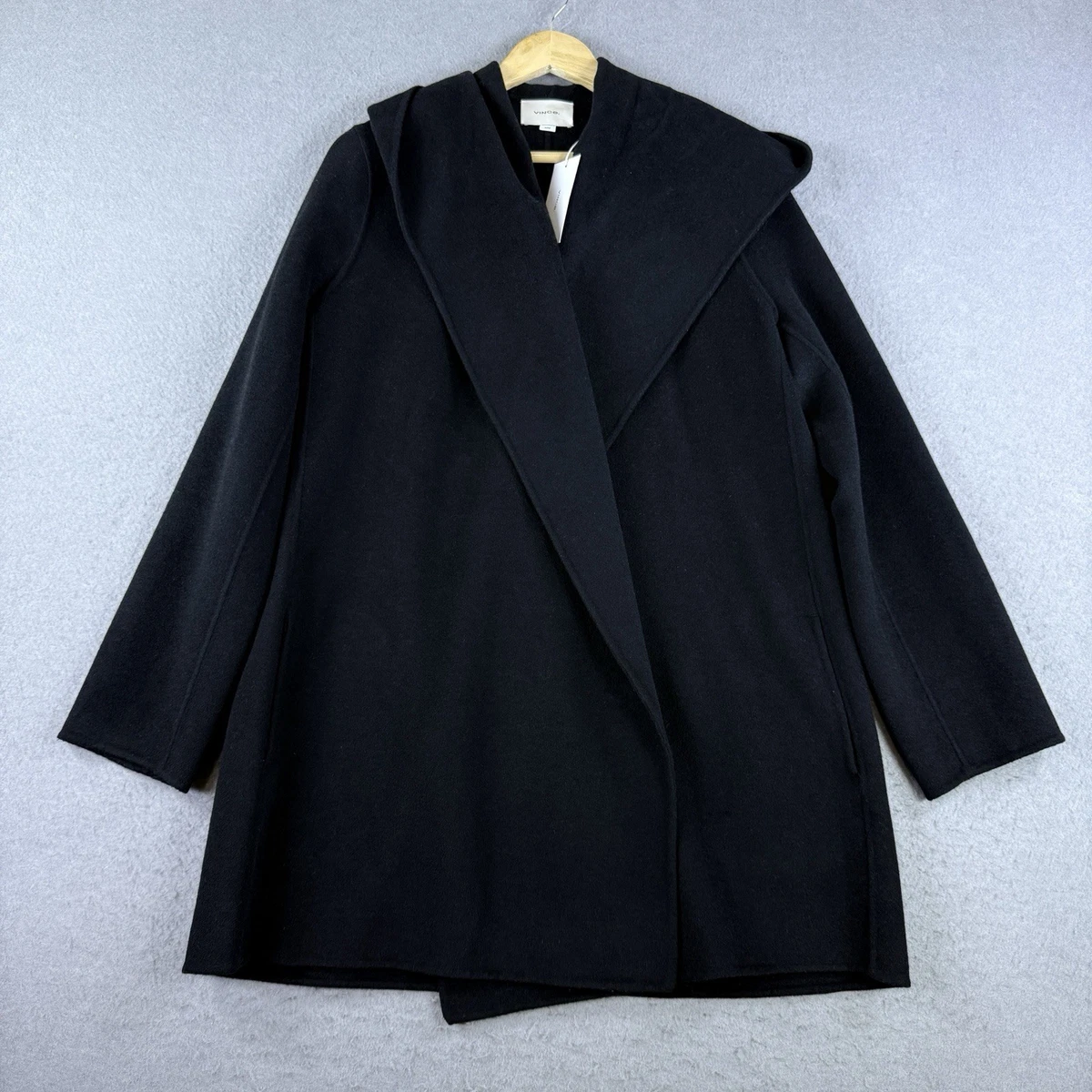 Manteau D'hiver Vince En Laine Blanche - Capuche Doublée Fourrure Lapin - Taille M - Neuf Avec étiquettes