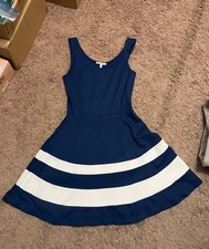 EXC COND SMALL Charlotte Russe Dress Women’s Blue White A-Line Skater