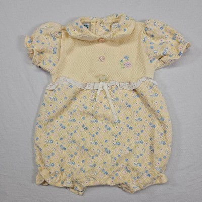 Beyond basic kids vintage yellow romper size 6-9 months