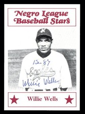 1986 Fritsch 71 Willie Wells Autograph Signed Minimum 8/9 Finest Known Auto Card