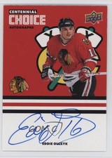 2025-26 Chicago Blackhawks Centennial Choice Signatures Ed Olczyk Eddie Auto 6kv