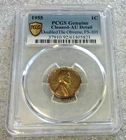 1955 DOUBLE DIE OBVERSE LINCOLN CENT PCGS AU CLEANED (3256)
