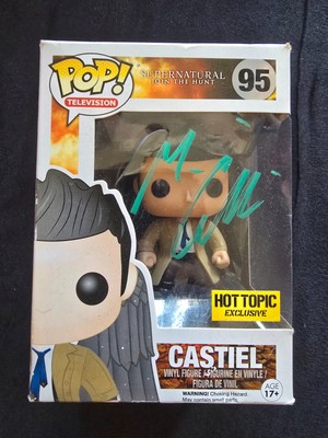Funko Pop #95 Supernatural Misha Collins / Castiel AUTOGRAMM SIGNED GEBRAUCHT