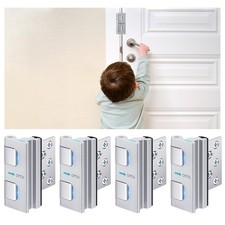 4 Pack 800 lbs Door Reinforcement Lock Child Proof 4 Pack, Silver