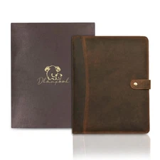 Premium Leather Portfolio for Men & Women- Business Document Padfolio Organizer