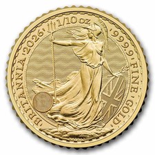 2026 Great Britain 1/10 Oz Gold Britannia Bu