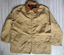Vtg Red Head Bone Dry Hunting Canvas Jacket Shooting Coat Game Pouch Sz L