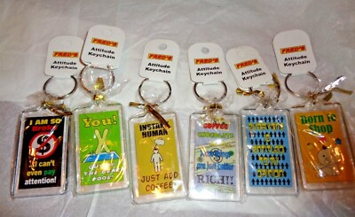 Funny Humor Quotes Keychain Instant Human, I'm so Broke, Born to Shop, Gene Pool