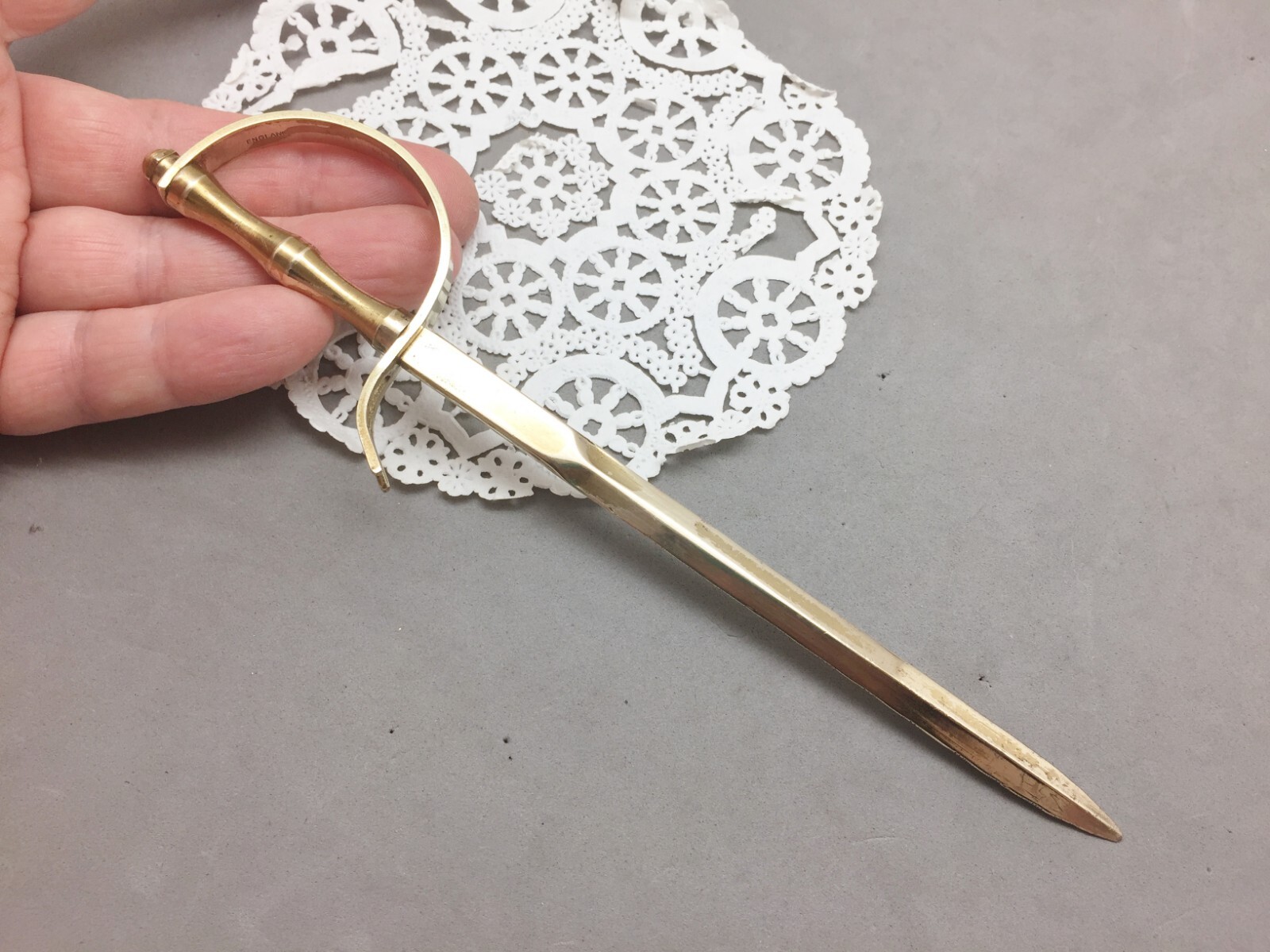 Brass Sword Saber Letter Opener 7 1/4" Vintage Pirate Civil War Made England eBay