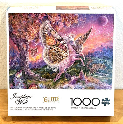 JOSEPHINE WALL FLUTTERCORN DREAMSCAPE GLITTER EDIT 1000pc PUZZLE BUFFALO GAMES