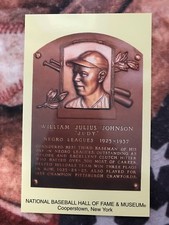 Judy Johnson Postcard- Baseball Hall of Fame Induction Plaque - Photo 