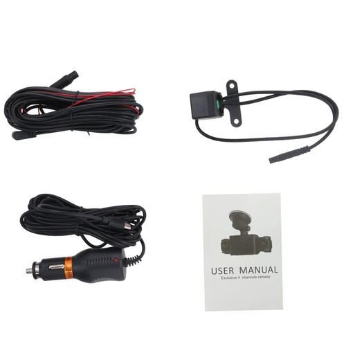 Dashcam 4 canali 360° panorama 1080P visione notturna telecamera auto visione notturna monitor parcheggio - Foto 17 di 22