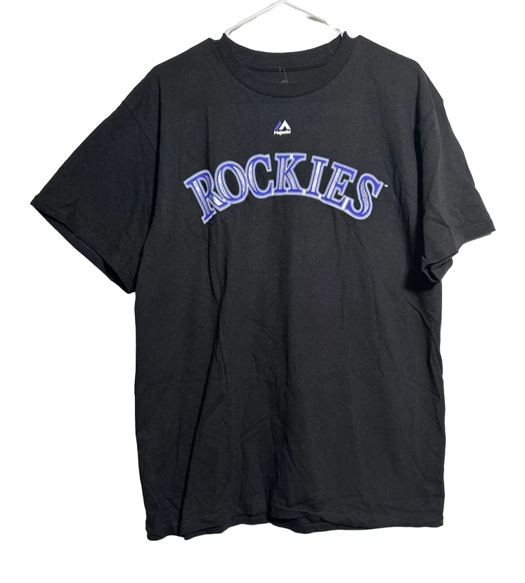 Camisa Majestic Hombre Colorado Rockies Carlos González Nombre y Número, Negra, Pequeña Foto 2 de 4