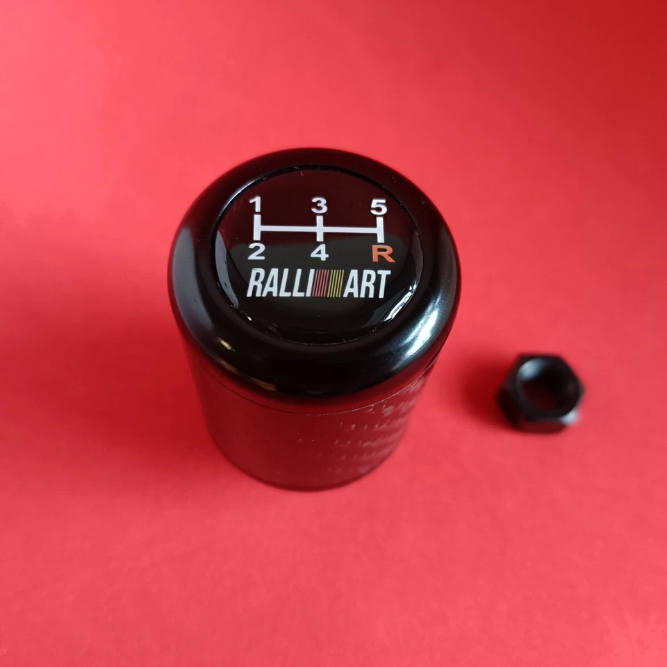 PERILLA DE CAMBIO DE FIBRA DE CARBONO NEGRA 5S JDM para LANCER EVO Eclipse MIRAGE RALLIART Foto 2 de 4