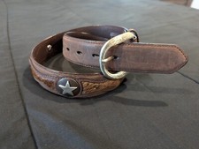 Ranger Belt Company Leather Western Cowhide with Stars WB1172