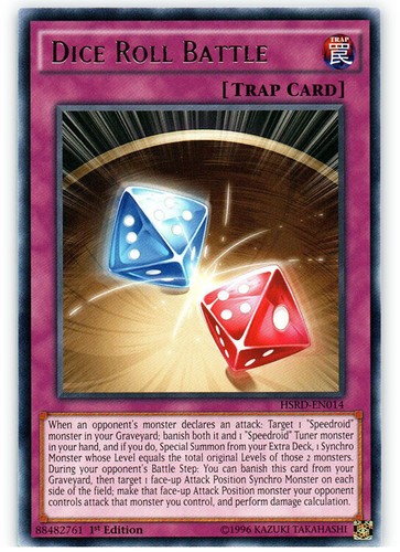 YGO-4x-Near Mint-Dice Roll Battle - HSRD-EN014 - Rare - 1st  Edition-High-Speed R