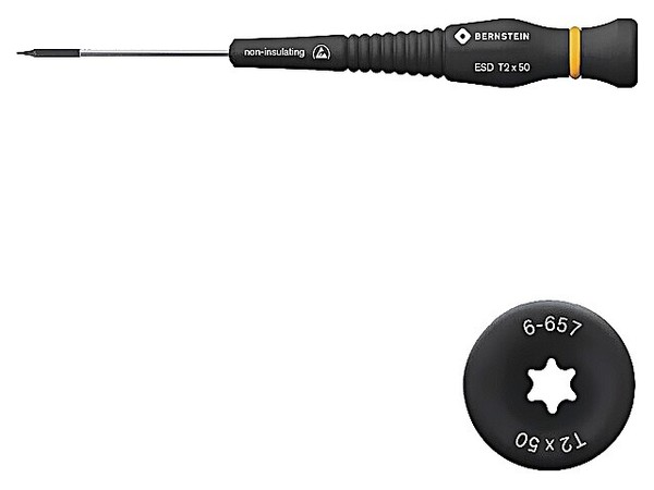 6-657 Schraubendreher Torx® PräZision TX02 Esd L.Klin: 50Mm Bernstein-image
