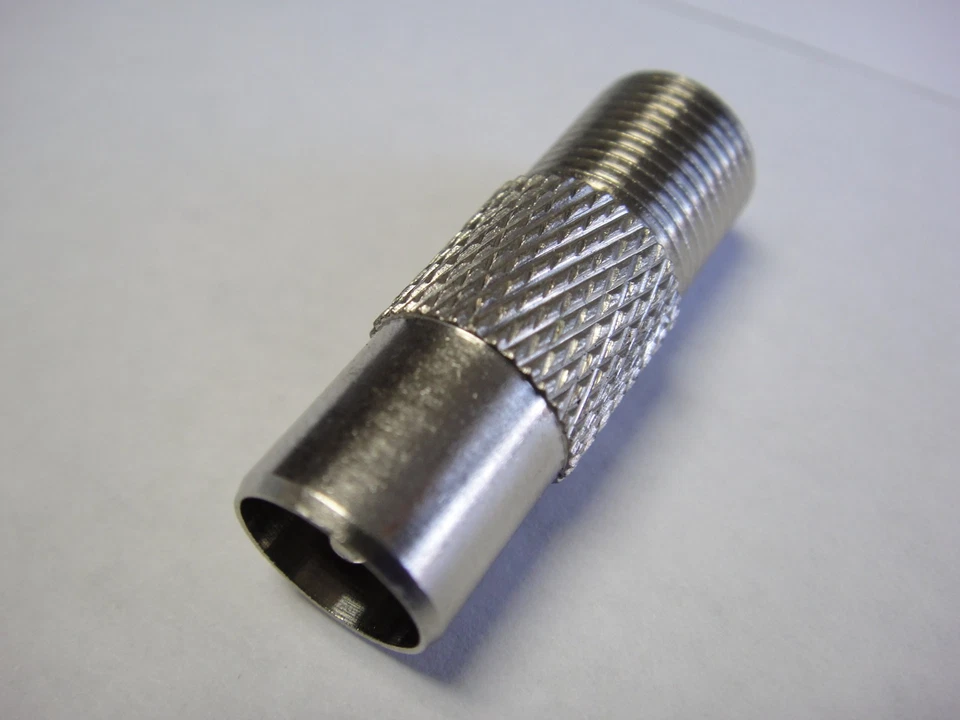 New Coaxial PAL / NTSC Connector Adapter - Male Belling-Lee to Female US F Coax - Image 3 of 4