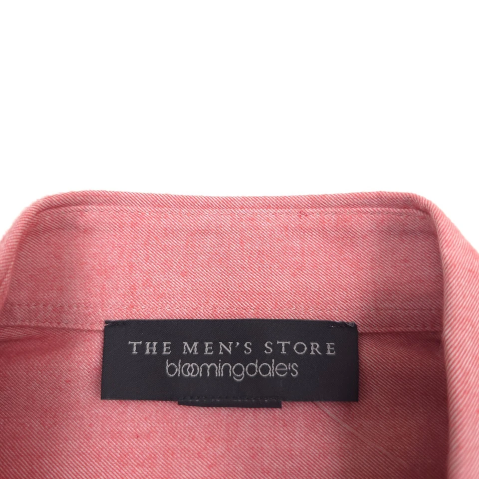 $108 Bloomingdales Solid Brick Red Brushed Flannel Shirt Mens Size Small - Image 4 of 4