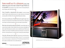 Hitachi Virtuall HD 2 page Original Vintage Print Ad