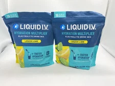 Liquid IV Hydration Multiplier  Limon-Lime 2 Packs of 16 Each - BB:09/2026
