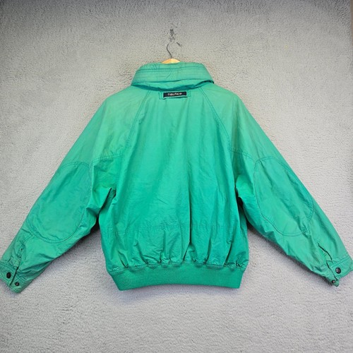 Vtg Nautica Sailing Jacket Men’s Large Green Bomber 90s Y2K Preppy Packable Hood - Picture 7 of 17