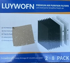 H13 True HEPA Replacement Filter for Coway AP1512HH 3304899 Air Purifier 2 + 8