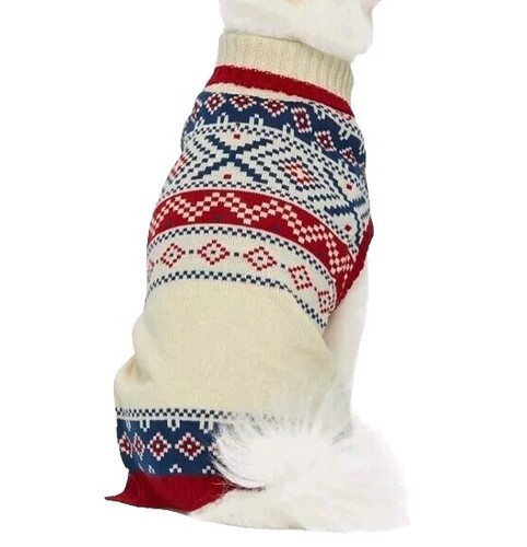Hundehalstuch 'Big Brother' Mit Weißem Blumenmuster | Baumwolle, Weich & Atmungsaktiv | Für Mittelgroße & Große Hunde (Halsumfang Bis ~68 Cm)